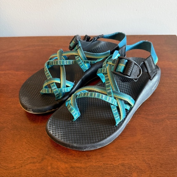 Chaco Women's Sandals with Double Turquoise Straps - Picture 1 of 7